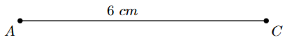 Step 1: Draw diagonal AC = 6 cm.
